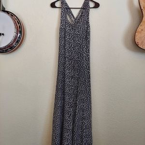 Vintage 90s button down floral maxi dress